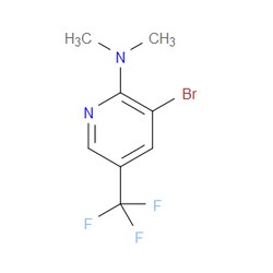 Aobchem&nbsp;3-Bromo-2-dimethylamino-5-trifluoromethylpyridine | ≥95% | CAS 216765-95-6 | C8H8BrF3N2 | 1g
