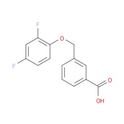 Aobchem&nbsp;3-((2 4-Difluorophenoxy)methyl)benzoic acid | ≥95% | CAS 832739-54-5 | C14H10F2O3 | 250mg