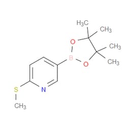 Aobchem&nbsp;6-(Methylthio)pyridine-3-boronic acid pinacol ester | ≥97% | CAS 849934-89-0 | C12H18BNO2S | 5g