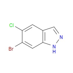 Aobchem&nbsp;6-Bromo-5-chloro-1H-indazole | ≥95% | CAS 1305208-02-9 | C7H4BrClN2 | 1g