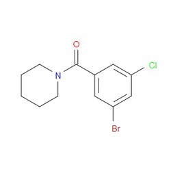 Aobchem&nbsp;(3-Bromo-5-chlorophenyl)(piperidin-1-yl)methanone | ≥97% | CAS 1327121-80-1 | C12H13BrClNO | 500mg