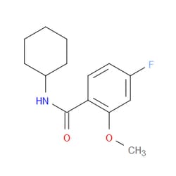 Aobchem&nbsp;N-cyclohexyl-4-fluoro-2-methoxybenzamide | ≥97% | CAS 2624417-27-0 | C14H18FNO2 | 5g