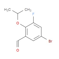 Aobchem&nbsp;5-Bromo-3-fluoro-2-isopropoxybenzaldehyde | ≥97% | CAS 1683547-39-8 | C10H10BrFO2 | 500mg
