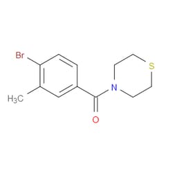 Aobchem&nbsp;Methanone  (4-bromo-3-methylphenyl)-4-thiomorpholinyl- | ≥97% | CAS 1713436-27-1 | C12H14BrNOS | 5g