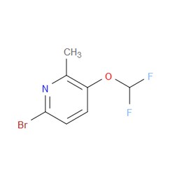 Aobchem&nbsp;6-Bromo-3-(difluoromethoxy)-2-methylpyridine | ≥97% | CAS 1315360-15-6 | C7H6BrF2NO | 250mg