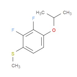 Aobchem&nbsp;(2 3-Difluoro-4-isopropoxyphenyl)(methyl)sulfane | ≥95% | CAS 2624417-69-0 | C10H12F2OS | 5g