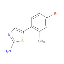 Aobchem&nbsp;5-(4-Bromo-2-methylphenyl)thiazol-2-amine | ≥97% | CAS 1936113-43-7 | C10H9BrN2S | 500mg