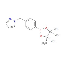 Aobchem&nbsp;1- [4-(Tetramethyl-1 3 2-dioxaborolan-2-yl)phenyl]methyl pyrazole | ≥97% | CAS 1315281-50-5 | C16H21BN2O2 | 500mg