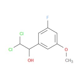 Aobchem&nbsp;2 2-Dichloro-1-(3-fluoro-5-methoxyphenyl)ethanol | ≥95% | CAS 2734773-00-1 | C9H9Cl2FO2 | 500mg
