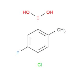 Aobchem&nbsp;4-Chloro-5-fluoro-2-methylphenylboronic acid | ≥97% | CAS 2055778-22-6 | C7H7BClFO2 | 500mg