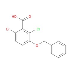 Aobchem&nbsp;3-(Benzyloxy)-6-bromo-2-chlorobenzoic acid | ≥97% | CAS 2379322-11-7 | C14H10BrClO3 | 1g