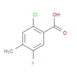 Aobchem&nbsp;2-Chloro-5-fluoro-4-methylbenzoic acid | ≥97% | CAS 103877-61-8 | C8H6ClFO2 | 5g