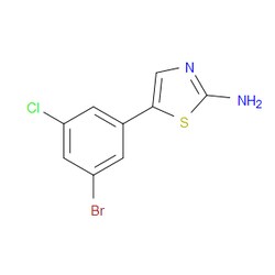 Aobchem&nbsp;5-(3-Bromo-5-chlorophenyl)thiazol-2-amine | ≥97% | CAS 2289921-14-6 | C9H6BrClN2S | 5g