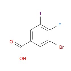 Aobchem&nbsp;3-Bromo-4-fluoro-5-iodobenzoic acid | ≥97% | CAS 1628539-97-8 | C7H3BrFIO2 | 250mg