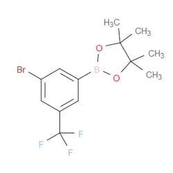 Aobchem&nbsp;2-(3-Bromo-5-(trifluoromethyl)phenyl)-4 4 5 5-tetramethyl-1 3 2-dioxaborolane | ≥97% | CAS 479411-92-2 | C13H15BBrF3O2 | 1g