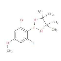 Aobchem&nbsp;2-Bromo-4-methoxy-6-fluorophenylboronic acid pinacol ester | 97% | C13H17BBrFO3 | 500mg