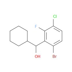 Aobchem&nbsp;(6-Bromo-3-chloro-2-fluorophenyl)(cyclohexyl)methanol | 95% | CAS 2969431-70-5 | C13H15BrClFO | 5g