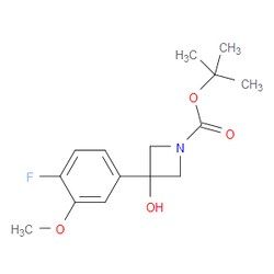 Aobchem&nbsp;Tert-butyl 3-(4-fluoro-3-methoxyphenyl)-3-hydroxyazetidine-1-carboxylate | 95% | C15H20FNO4 | 500mg