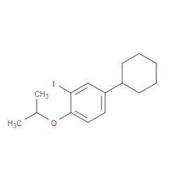 Aobchem&nbsp;4-Cyclohexyl-2-iodo-1-isopropoxybenzene | 95% | CAS 2921679-77-6 | C15H21IO | 5g