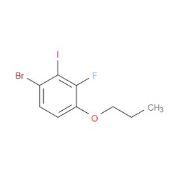 Aobchem&nbsp;1-Bromo-3-fluoro-2-iodo-4-propoxybenzene | 97% | CAS 2764731-14-6 | C9H9BrFIO | 5g