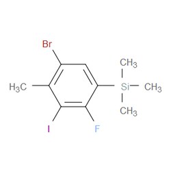 Aobchem&nbsp;(5-Bromo-2-fluoro-3-iodo-4-methylphenyl)trimethylsilane | 95% | C10H13BrFISi | 250mg