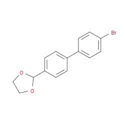 Aobchem&nbsp;2-(4 -Bromo-[1 1 -biphenyl]-4-yl)-1 3-dioxolane | 97% | CAS 214745-69-4 | C15H13BrO2 | 250mg