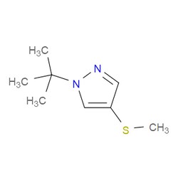Aobchem&nbsp;1-(Tert-butyl)-4-(methylthio)-1H-pyrazole | 97% | CAS 2805968-42-5 | C8H14N2S | 250mg