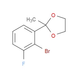 Aobchem&nbsp;2-(2-Bromo-3-fluorophenyl)-2-methyl-1 3-dioxolane | 97% | CAS 3002537-17-6 | C10H10BrFO2 | 1g