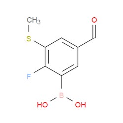 Aobchem&nbsp;(2-Fluoro-5-formyl-3-(methylthio)phenyl)boronic acid | 95% | C8H8BFO3S | 5g