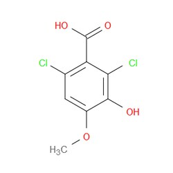 Aobchem&nbsp;2 6-Dichloro-3-hydroxy-4-methoxybenzoic acid | 95% | CAS 773870-39-6 | C8H6Cl2O4 | 1g