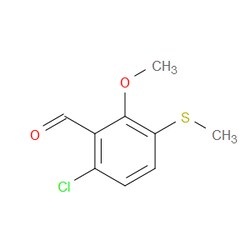 Aobchem&nbsp;6-Chloro-2-methoxy-3-(methylthio)benzaldehyde | 97% | CAS 2918917-00-5 | C9H9ClO2S | 500mg