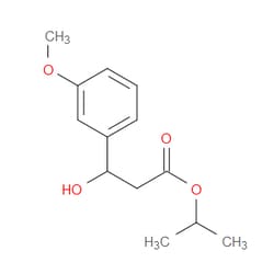 Aobchem&nbsp;Isopropyl 3-hydroxy-3-(3-methoxyphenyl)propanoate | 97% | CAS 3002486-15-6 | C13H18O4 | 500mg