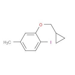 Aobchem&nbsp;2-(Cyclopropylmethoxy)-1-iodo-4-methylbenzene | 95% | CAS 1369789-79-6 | C11H13IO | 5g