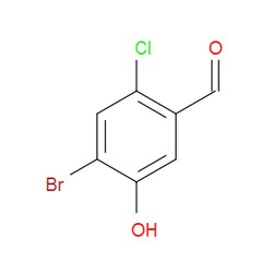 Aobchem&nbsp;4-Bromo-2-chloro-5-hydroxybenzaldehyde | 95% | CAS 2091406-27-6 | C7H4BrClO2 | 500mg