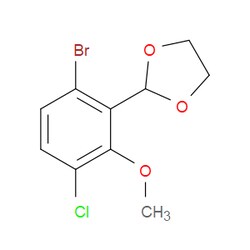 Aobchem&nbsp;2-(6-Bromo-3-chloro-2-methoxyphenyl)-1 3-dioxolane | 97% | CAS 2918931-20-9 | C10H10BrClO3 | 1g