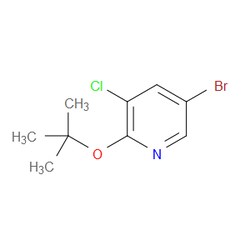 Aobchem&nbsp;5-Bromo-2-(tert-butoxy)-3-chloropyridine | 97% | CAS 1289021-52-8 | C9H11BrClNO | 500mg