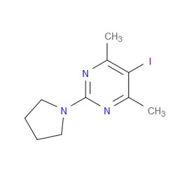 Aobchem&nbsp;5-Iodo-4 6-dimethyl-2-(pyrrolidin-1-yl)pyrimidine | 97% | CAS 1452573-57-7 | C10H14IN3 | 5g