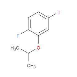 Aobchem&nbsp;1-Fluoro-4-iodo-2-isopropoxybenzene | 97% | CAS 1369776-67-9 | C9H10FIO | 500mg
