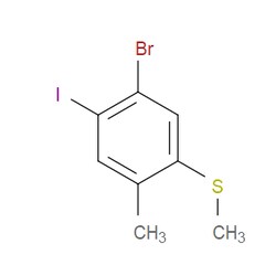 Aobchem&nbsp;(5-Bromo-4-iodo-2-methylphenyl)(methyl)sulfane | 95% | CAS 2708337-97-5 | C8H8BrIS | 5g