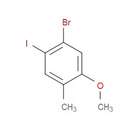 Aobchem&nbsp;1-Bromo-2-iodo-5-methoxy-4-methylbenzene | 97% | CAS 2386922-47-8 | C8H8BrIO | 250mg