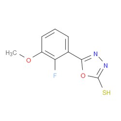 Aobchem&nbsp;5-(2-Fluoro-3-methoxyphenyl)-1 3 4-oxadiazole-2-thiol | 95% | CAS 2027758-17-2 | C9H7FN2O2S | 5g