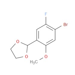 Aobchem&nbsp;2-(4-Bromo-5-fluoro-2-methoxyphenyl)-1 3-dioxolane | 97% | CAS 2820542-89-8 | C10H10BrFO3 | 5g