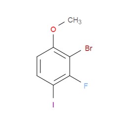 Aobchem&nbsp;2-Bromo-3-fluoro-4-iodo-1-methoxybenzene | 97% | CAS 2387195-45-9 | C7H5BrFIO | 5g