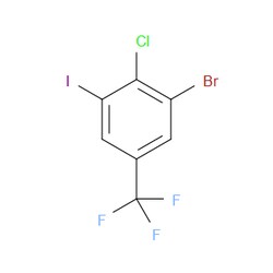 Aobchem&nbsp;1-Bromo-2-chloro-3-iodo-5-(trifluoromethyl)benzene | 97% | CAS 2386350-63-4 | C7H2BrClF3I | 1g