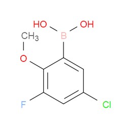 Aobchem&nbsp;(5-Chloro-3-fluoro-2-methoxyphenyl)boronic acid | 95% | C7H7BClFO3 | 250mg