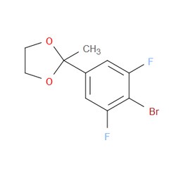 Aobchem&nbsp;2-(4-Bromo-3 5-difluorophenyl)-2-methyl-1 3-dioxolane | 95% | C10H9BrF2O2 | 500mg