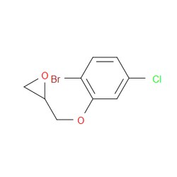 Aobchem&nbsp;2-((2-Bromo-5-chlorophenoxy)methyl)oxirane | 95% | CAS 2140999-73-9 | C9H8BrClO2 | 500mg