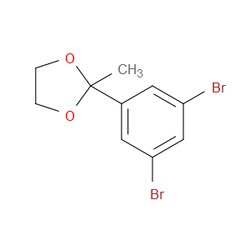 Aobchem&nbsp;2-(3 5-Dibromophenyl)-2-methyl-1 3-dioxolane | 97% | CAS 81500-93-8 | C10H10Br2O2 | 500mg