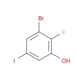 Aobchem&nbsp;3-Bromo-2-fluoro-5-iodophenol | 97% | CAS 1805591-58-5 | C6H3BrFIO | 25g