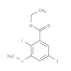 Aobchem&nbsp;Ethyl 2-fluoro-5-iodo-3-(methylthio)benzoate | 97% | CAS 2734775-24-5 | C10H10FIO2S | 250mg